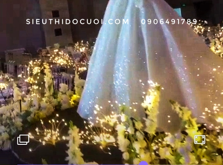 Đèn led pháo hoa trang trí lối đi sân khấu đám cưới