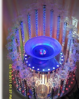 Tháp ly đám cưới - Tháp ly hình đĩa